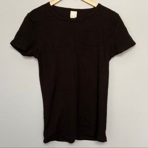 NWOT H and M ribbed fitted black tee top L